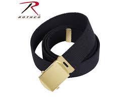 Web Belt Black with Brass Buckle