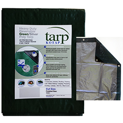 Heavy Duty Poly Tarps (green &silver)